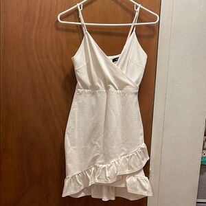 Elegant White Ruffle Dress